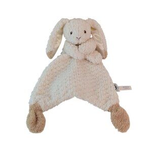 Mary Meyer Bunny Rabbit Lovey Cream Baby Security Blanket Satin Ears Knots‎